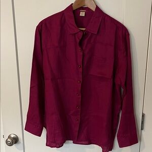 Magaschoni Casual Button Down Shirt - Deep Pink